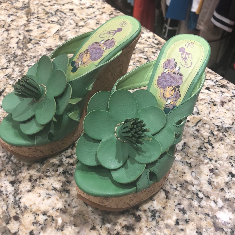 Green platforms never worn outside